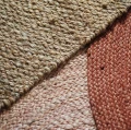 Okrągły dywanik z juty Natur Terracotta ⌀150 - Finarte
