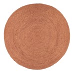 Okrągły dywanik z juty Natur Terracotta ⌀150 - Finarte
