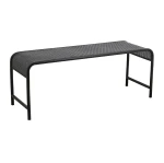 Ławka metalowa na balkon Brenta 122 cm, czarna - Nordal