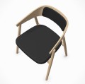 Drewniane krzesło tapicerowane AC2, dąb bielony - Andersen Furniture