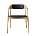 Drewniane krzesło tapicerowane AC2, dąb bielony - Andersen Furniture