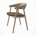 Krzesło drewniane tapicerowane AC2, dąb, tkanina Re-Wool Kvadrat - Andersen Furniture