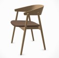 Krzesło drewniane tapicerowane AC2, dąb, tkanina Re-Wool Kvadrat - Andersen Furniture