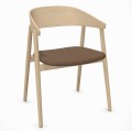 Krzesło drewniane tapicerowane AC2, dąb, tkanina Re-Wool Kvadrat - Andersen Furniture
