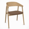 Krzesło drewniane tapicerowane AC2, dąb, tkanina Re-Wool Kvadrat - Andersen Furniture