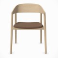 Krzesło drewniane tapicerowane AC2, dąb, tkanina Re-Wool Kvadrat - Andersen Furniture
