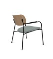 Designerski fotel z tapicerowanym siedziskiem Scope ReWool Kvadrat, wybór koloru - Andersen Furniture
