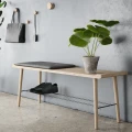 Ławka drewniana Scala 124, dąb naturalny - EKTA Living