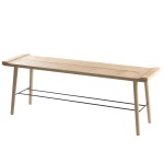 Ławka drewniana Scala 124, dąb naturalny - EKTA Living