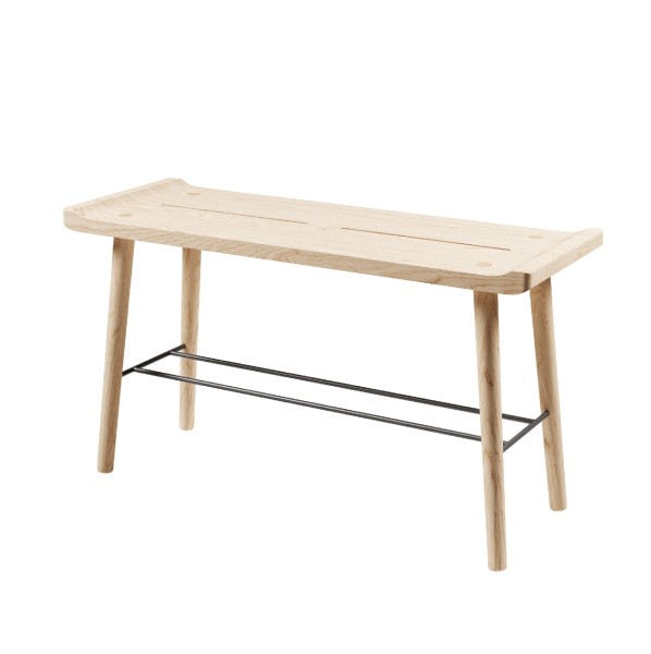 Ławeczka drewniana Scala 81, dąb naturalny - EKTA Living