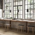 Drewniany stołek Scala, dąb naturalny - EKTA Living