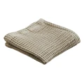 Ręcznik do twarzy waflowy Vata Ayu 35x35, szary, 2 szt - Nordal
