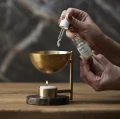 Kominek do olejków Ayu Aroma, z marmurową podstawą - Nordal