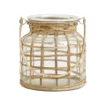 Lampion szklany bambusowy Bamboo 15, zestaw 2 szt - Nordal