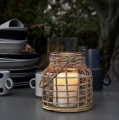 Lampion szklany bambusowy Bamboo 15, zestaw 2 szt - Nordal
