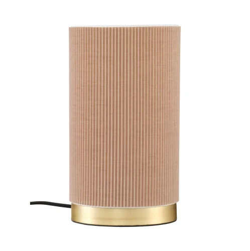 Lampa stołowa plisowana Dora, beżowa - PR Home