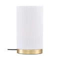 Lampa stołowa plisowana Dora, biała - PR Home