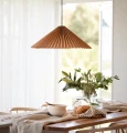 Lampa wisząca plisowana Dora, brązowa - PR Home