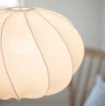 Lampa wisząca materiałowa Olivia Twist 50, biała - PR Home