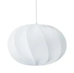 Lampa wisząca materiałowa Olivia Twist 50, biała - PR Home