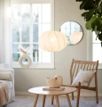 Lampa wisząca materiałowa Olivia Twist 50, biała - PR Home