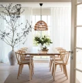 Rattanowa lampa sufitowa Lace Ø46 - PR Home