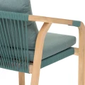 Krzesło ogrodowe drewniane Papouasie Olive Green - Hesperide