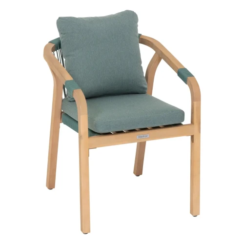 Krzesło ogrodowe drewniane Papouasie Olive Green - Hesperide