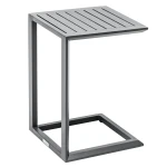 Mały stolik ogrodowy aluminiowy 38 x 38 cm Evasion, Graphite - Hesperide