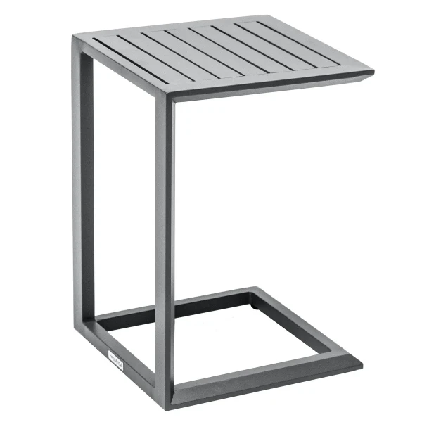 Mały stolik ogrodowy aluminiowy 38 x 38 cm Evasion, Graphite - Hesperide