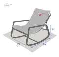 Fotel bujany ogrodowy Felinio, taupe - Hesperide