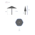 Parasol ogrodowy, Soya 2.7m okrągły, taupe - Hesperide