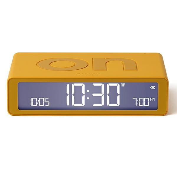 Budzik elektroniczny, dwustronny Flip Classic, żółty - Lexon