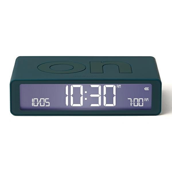 Budzik elektroniczny, dwustronny Flip Classic, niebieski Duck Blue - Lexon