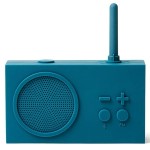 Radio przenośne, wodoodporne Bluetooth, Tykho 3, niebieski Duck Blue – Lexon