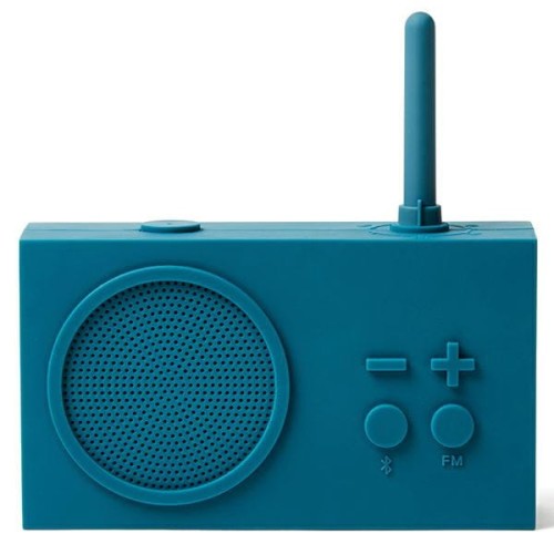 Radio przenośne, wodoodporne Bluetooth, Tykho 3, niebieski Duck Blue – Lexon