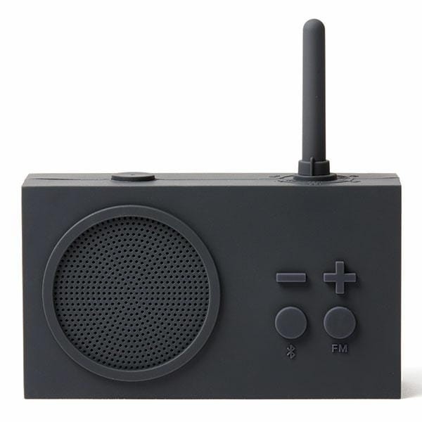 Radio przenośne, wodoodporne Bluetooth, Tykho 3, ciemny szary – Lexon