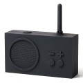 Radio przenośne, wodoodporne Bluetooth, Tykho 3, ciemny szary – Lexon