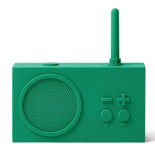Radio przenośne, wodoodporne Bluetooth, Tykho 3, zielone – Lexon