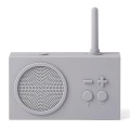 Radio przenośne, wodoodporne Bluetooth, Tykho 3, jasnoszare – Lexon