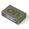 Budzik sterowany radiowo, na baterie Flip+, khaki - Lexon