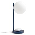 Lampka z ładowarką indukcyjną Bubble, ciemnoniebieska - Lexon