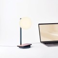 Lampka z ładowarką indukcyjną Bubble, ciemnoniebieska - Lexon