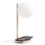 Lampka z ładowarką indukcyjną Bubble, złota - Lexon