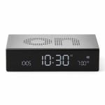 Budzik zegar elektroniczny Flip Premium, aluminum - Lexon