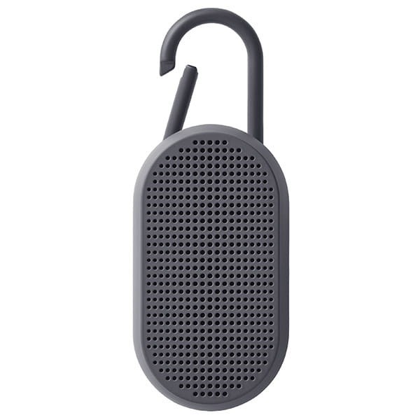Głośnik bluetooth, wodoodporny, przenośny, Mino T, szary - Lexon