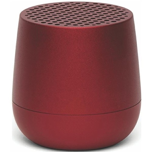 Głośnik bluetooth mały Mino+ Alu, czerwony - Lexon