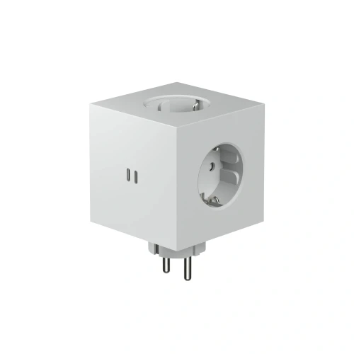 Rozgałęziacz z USB, Square 2, Gotland Grey szary - Avolt