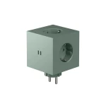 Rozgałęziacz z USB, Square 2, Oak Green zielony - Avolt