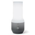 Lampa stołowa bezprzewodowa z głośnikiem i USB, Terrace+, szara - Lexon